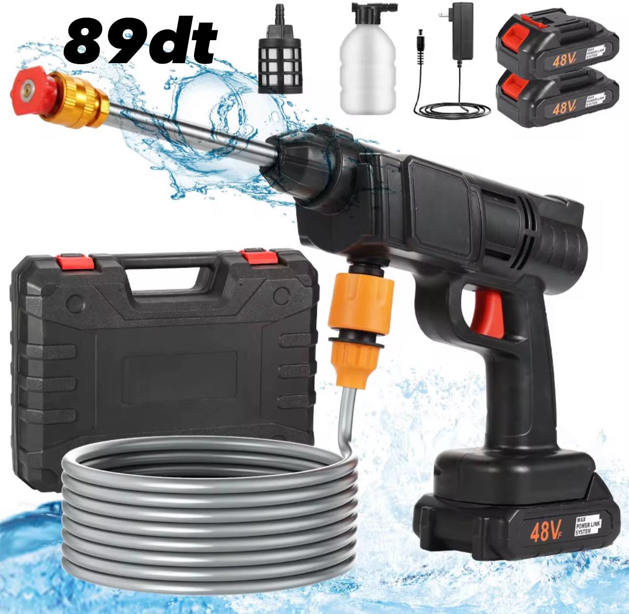 Pistolet de Lavage Double batterie 48V Sans Fil