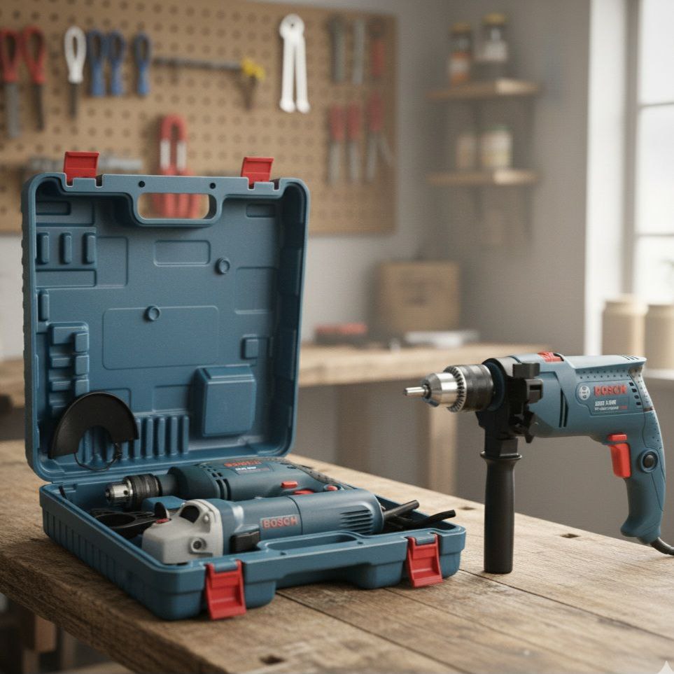 Coffret Bosch 1250W – Meuleuse + Perceuse