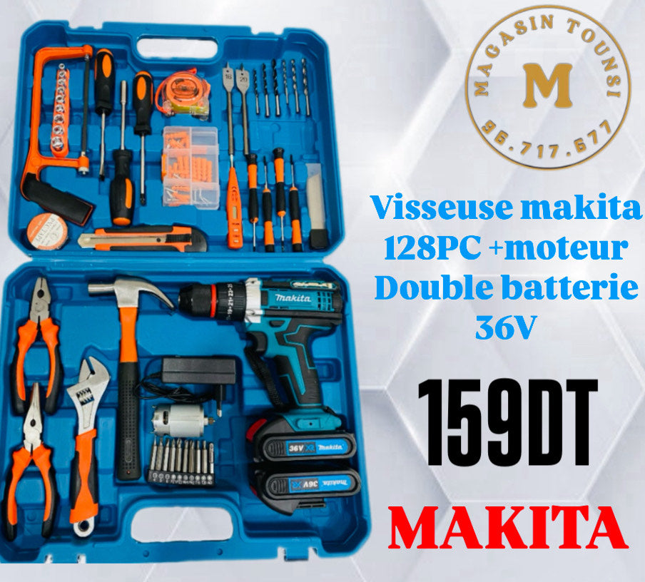 Valise visseuse  Makita 128pcs